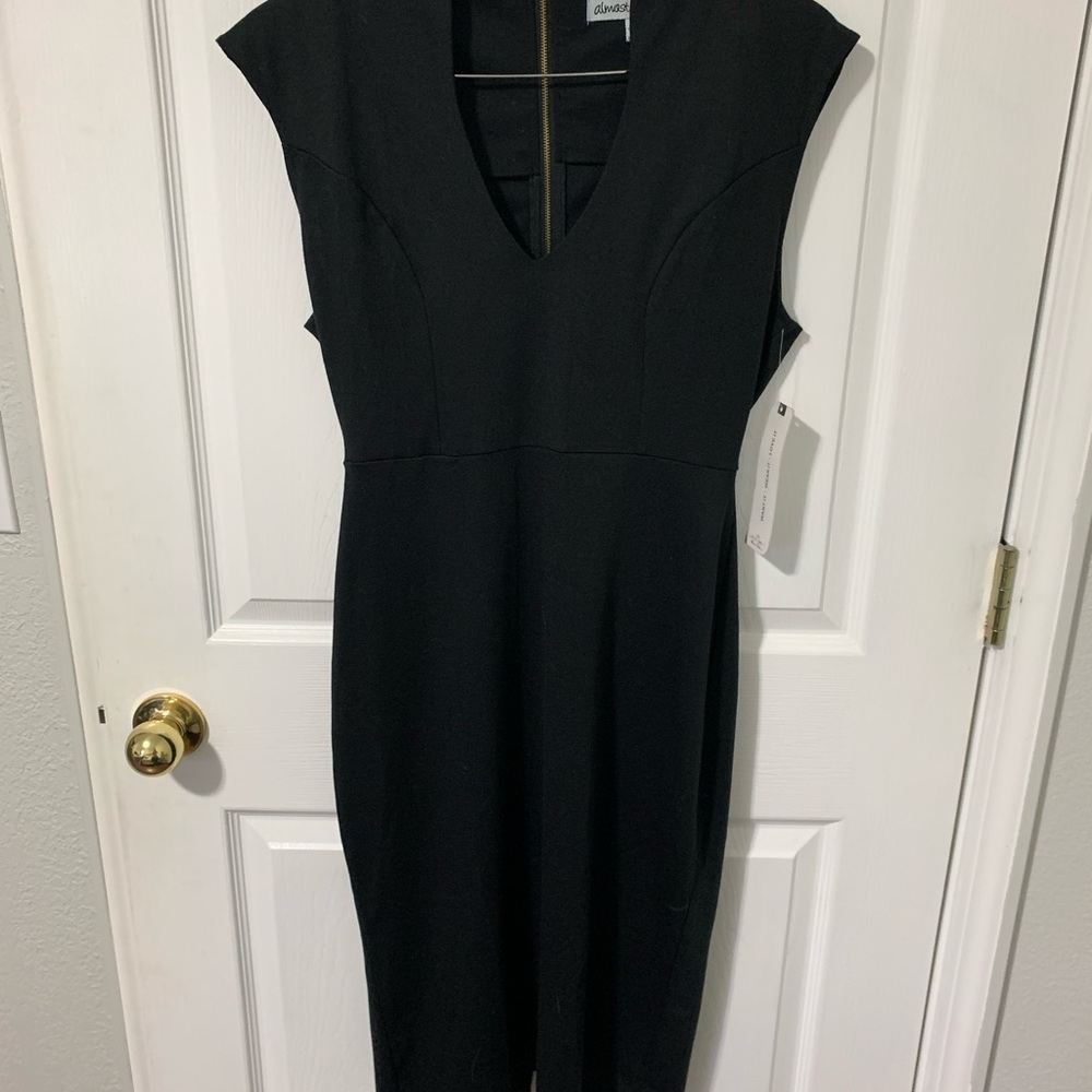 Black midi dress